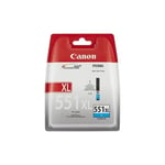Canon CLI-551XL Cartouche C Cyan XL (Pack plastique sécurisé)
