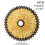 Roues Libres Bicyclette Freewheel 11Speed ​​MTB Mountain Vélo Cassette Golden 11-42T pour Les Pièces pour Shimano XT SLX M7000 K7 NX GX (Color : 11S 11 42T Gold)
