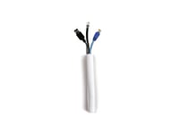 Multibrackets Universell Kabelstrumpa Självomslutande - Kabelorganisator - 19 mm, Vit - 1m Kabel