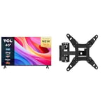 TCL 40SF540K 40-inch FHD Smart Television - HDR & HLG-Dolby Audio-DTS Virtual X & GRIFEMA GB1008-2 TV Wall Bracket for 13-43 inch TVs, TV Wall Mount for Flat &Curved TV, VESA 75x75MM