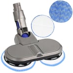 Hard Floor Polisher Scrubbing Cleaning Mop Tool for DYSON V6 Vacuum + 4 Pads