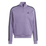 adidas Sweatshirt Essentials 3-Stripes Fleece 1/4 Blixtlås - Lila adult IJ8912