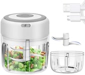 Mini Electric Grönsakshackare - Trådlös mixer 100 ml - Vit