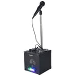 Intempo EE5037BLKSTKEU7 Tempo Bluetooth Karaoke Speaker, Microphone and Stand Included, 6 W Output, LED Lights, Rechargeable Battery