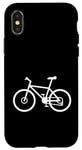 Coque pour iPhone X/XS VTT VTT Trail Bike Silhouette Minimaliste Cycliste Design