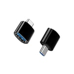 USB C to USB Adapter(2 Pack), USB-C to USB 3.0 Adapter,USB Type-C to USB, Type C Male to USB Female OTG Adapter for MacBook Samsung Huawei Xiaomi Type-C Devices