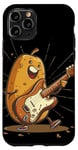 Coque pour iPhone 11 Pro Costume amusant de pommes de terre avec guitare électrique