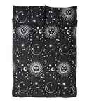 Rapport Home Celestial Duvet Cover Bed Set, Polycotton, Black, 2 pcs , Single