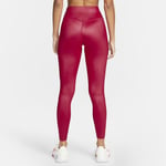 Nike Dri Fit One Mid Rise Shine Leggings Red XL Woman