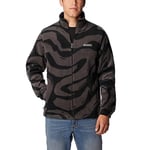 Columbia Men's Steens Mountain Printed Jacket Fleece Pullover, Black Snowdrifts Print, XXL
