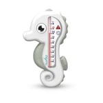 Badetermometer, white, seahorse