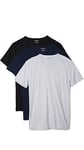 Emporio Armani Men's Emporio Armani Men's Cotton V-neck T-shirt, 3-pack Base Layer Top, Grey/Navy/Black, M UK