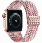 GBPOOT Solo Loop Compatible with Apple Watch Strap 38mm/40mm for Female Male,Elastic Stretchy Nylon Sports Replacement Strap for IWatch Series 6/SE/5/4/3/2/1,Pink Sand,38/40mm