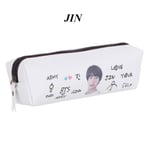 1pc Bts Pencil Case Bt21 Pen Bag Makeup Pouch Jin
