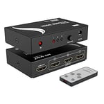 MT-VIKI Commutateur HDMI 4K 3 en 1 avec télécommande Infrarouge, sélecteur 3 Ports pour Xbox Nintendo PS3 PS4 TV Fire Stick Roku