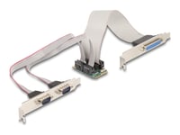 Delock - Parallellt/Seriellt Kort - Pci Express 1.2 Helt Minikort Låg Profil - Rs-232 X 2 + Ieee 1284 X 1