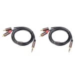 2X RCA Cable Hifi Stereo 3.5mm to 2RCA Audio Cable Aux RCA Jack 3.5 Y Splitter f
