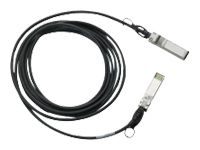 Cisco SFP+ Copper Twinax Cable - Câble à attache directe - SFP+ pour SFP+ - 1.5 m - twinaxial - noir - pour 250 Series; Catalyst 2960, 2960G, 2960S, ESS9300; Nexus 93180, 9336, 9372; UCS 6140...