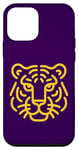 Coque pour iPhone 12 mini Essence de tigre doré - Line Art Graphic