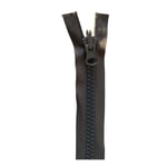 No.10 Plastic Zipper #10 Open End Zip Heavy Duty from 24 to 220 inch, (Grey (Middle - 312) - Reversible Puller, 80 inch - 200 cm)