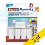 Kabelklämma självhäftande | Tesa Powerstrips | vit | 5st x3