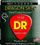 DR Strings DRAGON SKIN™ - CLEAR Coated Acoustic Guitar Strings: Custom Light 11-50