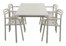 Cane-Line - Bliss Matgrupp - Bord 130x80 cm + 4 st Karmstolar Sand