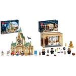 LEGO 76398 Harry Potter Hogwarts Hospital Wing Castle Toy & 76386 Harry Potter Hogwarts: Polyjuice Potion Mistake Castle Set with 20th Anniversary Golden Minifigure and Transforming Minifigures
