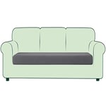 CHUN YI Jacquard Housse de Coussin de Siège Protecteur de siège Couvre Siège Extensible, Revêtement de Canapé (2 Places, Gris Clair)