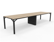 X8 Mötesbord längd 360-480 cm, djup 100-110 cm