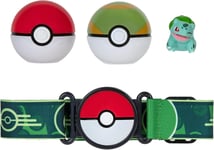 Pokmon PKW3160 Set-2-Inch Bulbasaur Battle Figure with Clip N Go Belt Plus Ne