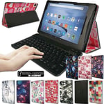 Leather Stand Cover Case + Bluetooth Keyboard For Amazon Kindle Fire Hd 10 Alexa
