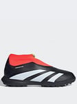 adidas Junior Predator 24 League Laceless Turf Football Boots - Black/White, Black/White, Size 3