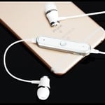 Ecouteurs Bluetooth Anneau pour WIKO View 3 Lite Smartphone Sans Fil Telecommande Son Main Libre INTRA-AURICULAIRE Uni - BLANC