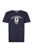 GANT Reg Logo Ss T-Shirt Marinblå