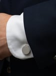 Manschettknappar cirkel silver