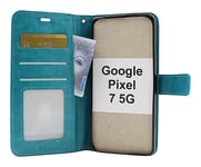 Crazy Horse Wallet Google Pixel 7 5G (Turkos)