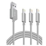 Iphone Charger Cable Lightning Cable - Apple Mfi Certified Premium Nylon Fast Charging Cable With For Iphone 11 Pro X Xs Xr And More 3Pack 1/2/3M