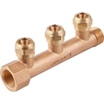 GP grenrör Redgoods 3/4&quot;x1/2&quot; 3-vägs m/kopplingssats t/15mm pex