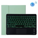 For ipad Pro Cmf TG11BCS Detachable Bluetooth Black Keyboard Microfiber Leather Protective Case for iPad Pro 11 inch (2020), with Backlight & Touchpad & Pen Slot & Holder (Black) (Color : Green)