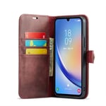 Mobil lommebok DG-Ming 2i1 Samsung Galaxy A24 4G - Rød
