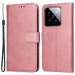 SKALO Xiaomi 14 5G PU-nahkainen Lompakkokotelo - Pinkki
