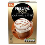 Nescafe Gold Latte Caramel Coffee 8 X 17G