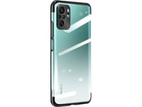 Hurtel Clear Color Fodral Gelfodral Med Metallram Xiaomi Redmi Note 10 5G / Poco M3 Pro Svart