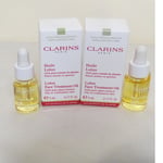 2 x Clarins Huille Lotus Face Treatment Oil 5ml x 2 For Oily or Combination Skin