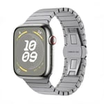 Metallband för Apple Watch 9 8 7 45mm 41mm Ersättningsarmband i rostfritt stål för iwatch 6 5 4 3 2 SE 44mm 40mm Ultra/2 49mm Grey