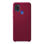 Coque silicone unie Soft Touch Rouge Passion compatible Samsung Galaxy A21S - Neuf