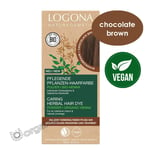 Logona Organic Natural Chocolate Brown Herbal Hair Colour Dye 100g Chemical Free