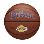 Wilson Ballon de Basket TEAM ALLIANCE, LOS ANGELES LAKERS, intérieur/extérieur, cuir mixte taille : 7