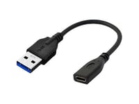 Microconnect - Usb-Adapter - Usb Typ A (Hane) Till 24 Pin Usb-C (Hona) - Usb 3.0 - 20 Cm - Svart